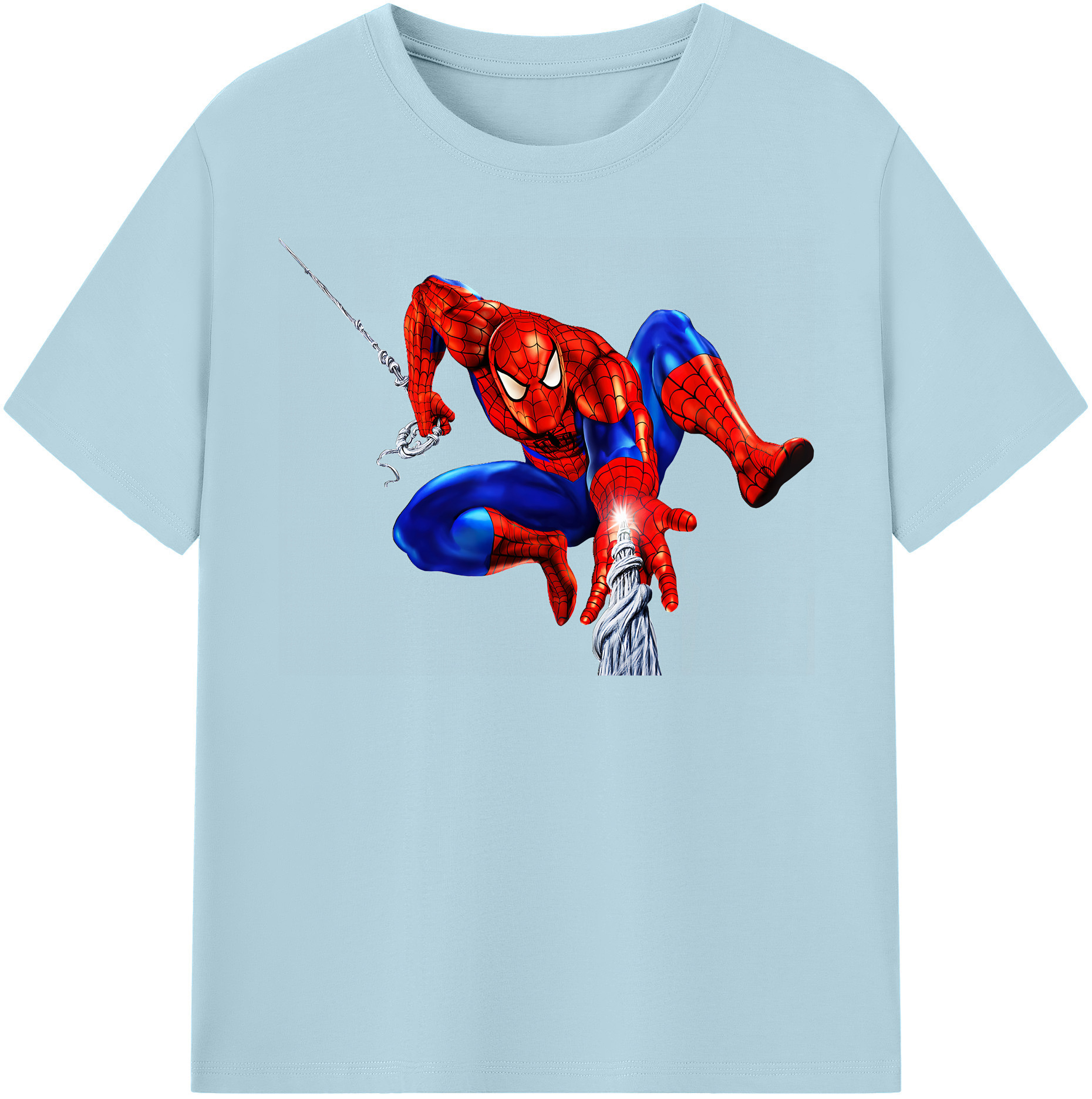 （画像用） Spider Man スパイダーマン 綿100％半袖Tシャツ（フロントプリント）